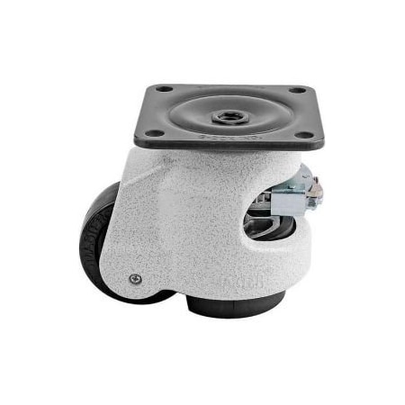 Casters Wheels & Industrial Handling Foot Master Swivel Plate Ratchet Leveling Caster - 1100 Lb. - 50mm Dia. Nylon Wheel GDR-80F